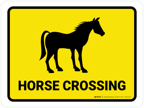 Horse Crossing Landscape - Wall Sign