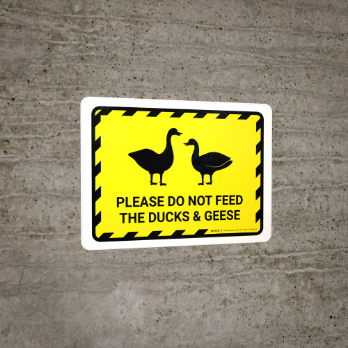 SmartSign Garten-Schild „Do Not Feed The Ducks“ – 91 Cm Stab, Wetterfest Aus Aluminium