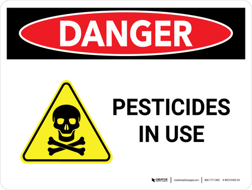 Danger: Pesticides In Use Landscape - Wall Sign