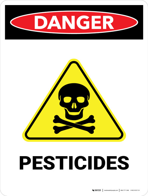Danger: Pesticides Portrait - Wall Sign
