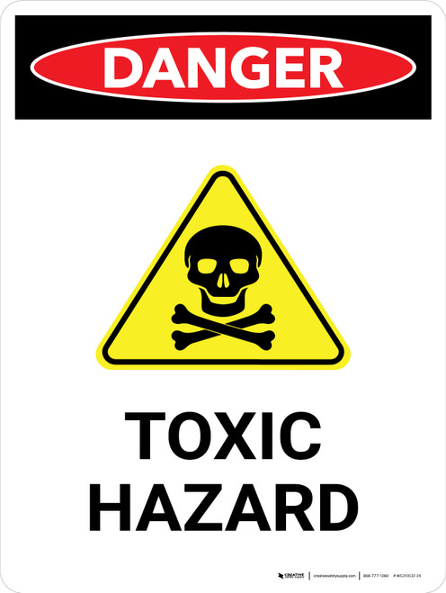 Danger: Toxic Hazard Portrait - Wall Sign