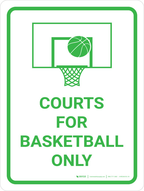 Courts For Basketball Only Portrait with Icon
