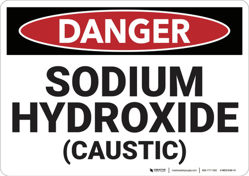 Danger: Sodium Hydroxide - Wall Sign