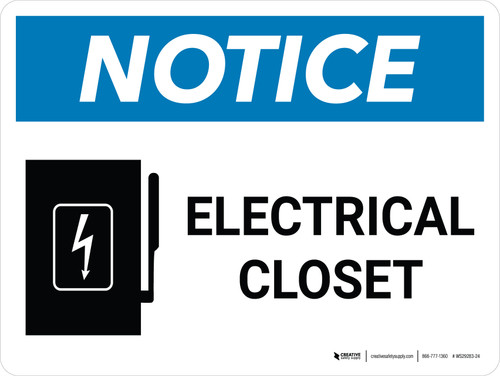 Notice: Electrical Closet Landscape with Graphic