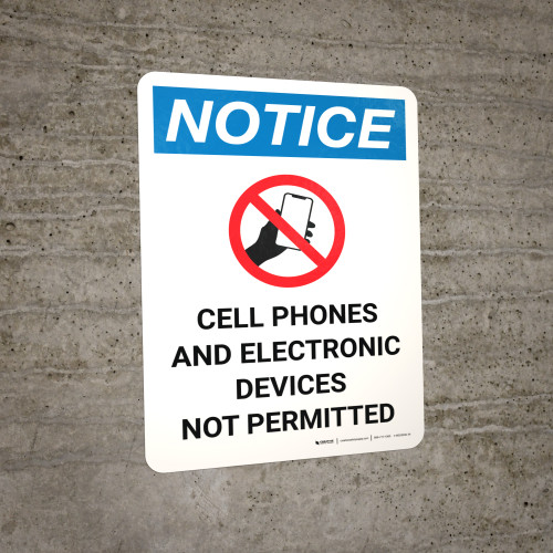 no electronics sign