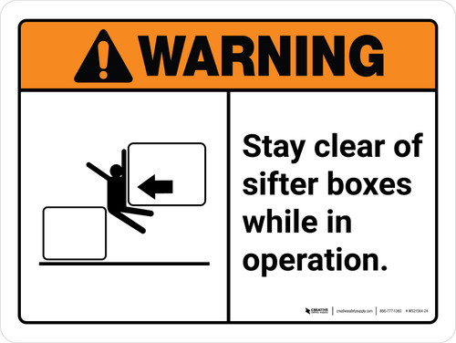 Warning: Stay Clear Of Sifter Boxes While Landscape - Wall Sign