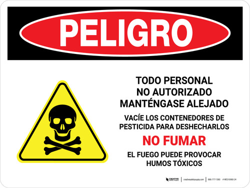 Danger: All Unauthorized Personnel Keep Out Empty Spanish Landscape - Wall Sign