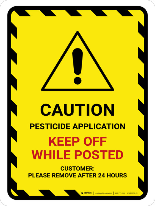 Metallschild 'Caution - Pesticide Application, Keep Off' - 13x26 Cm, Für Hof & Dekoration