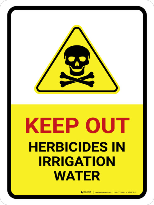Keep Out Herbicides In Portrait - Wall Sign