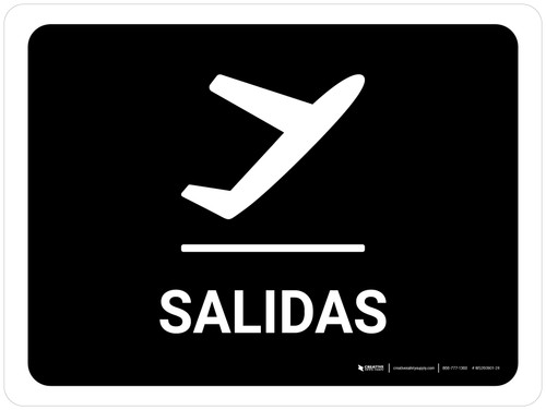 Departure Black Spanish Landscape - Wall Sign