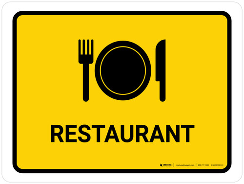 Restaurant Yellow Landscape - Wall Sign
