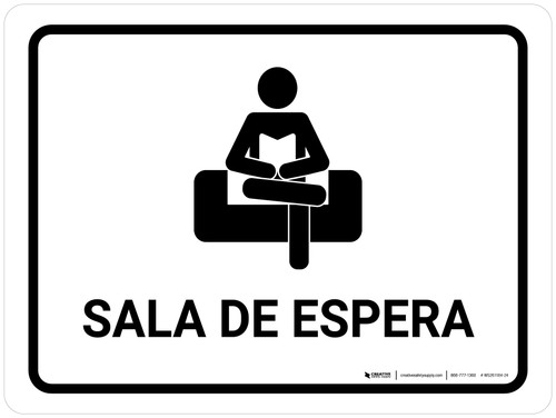 Waiting Room White Spanish Landscape - Wall Sign