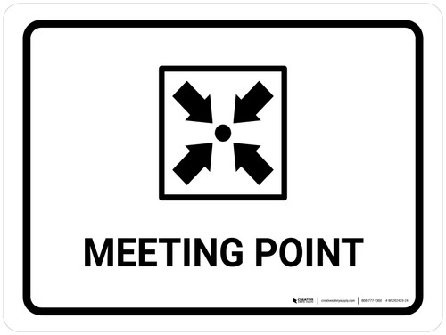 Meeting Point White Landscape - Wall Sign