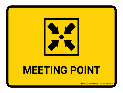 Meeting Point Yellow Landscape - Wall Sign