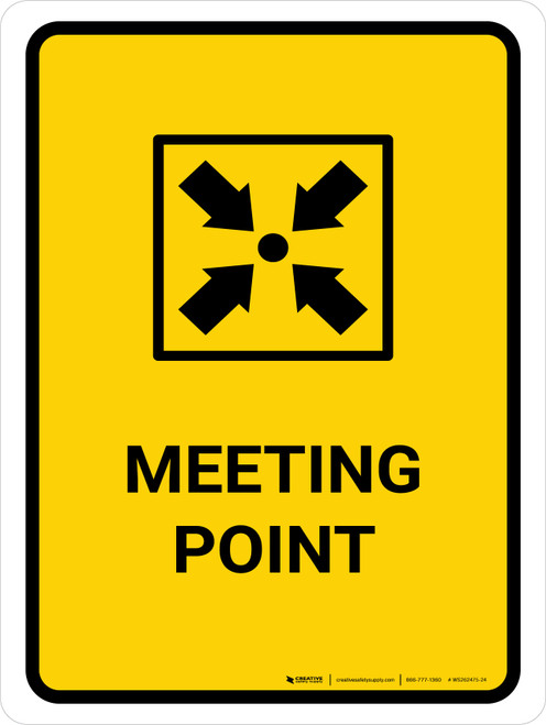 Meeting Point Yellow Portrait - Wall Sign