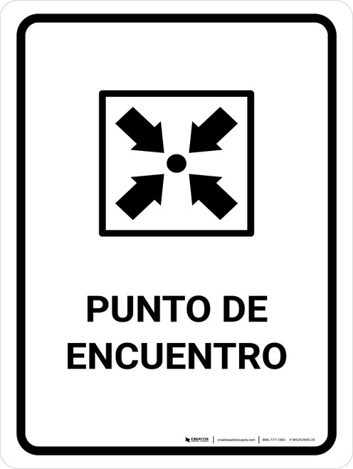 Meeting Point White Spanish Portrait - Wall Sign