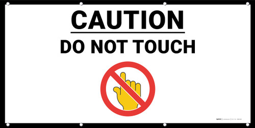 Caution Do Not Touch with Emoji - Banner