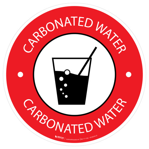Carbonated Water with Icon Circle - Floor Sign