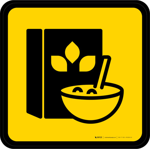 Cereal Icon Square - Floor Sign