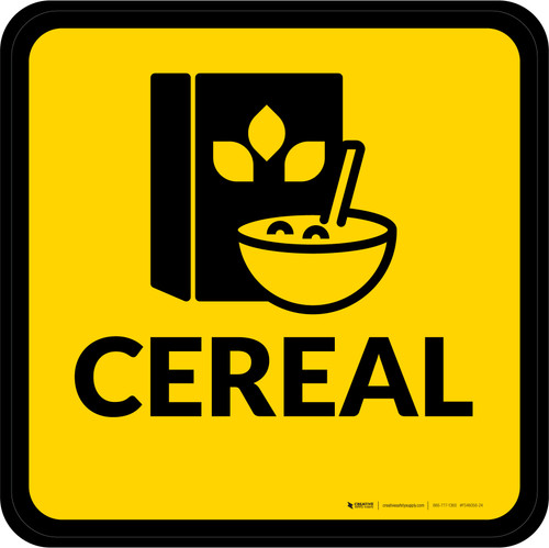Cereal with Icon Square - Floor Sign