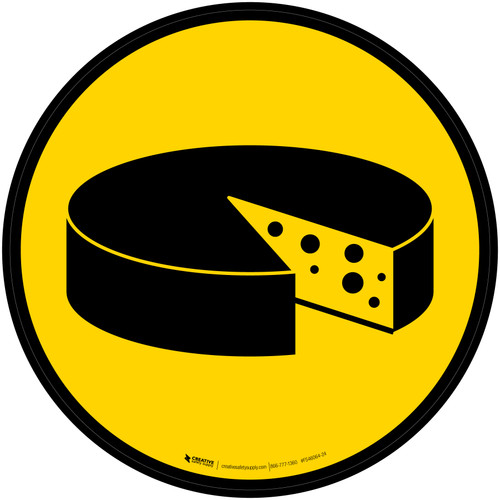 Cheese Icon Circle - Floor Sign