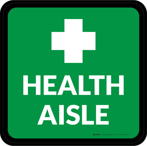Health Aisle with Icon Square - Floor Sign