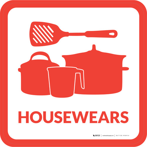 Housewears with Icon Square - Floor Sign
