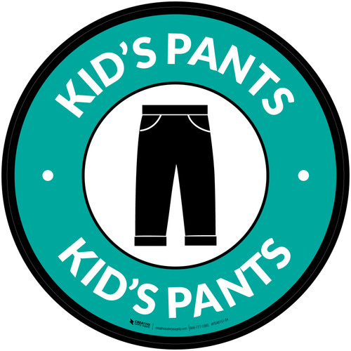 Kids Pants with Icon Circle - Floor Sign