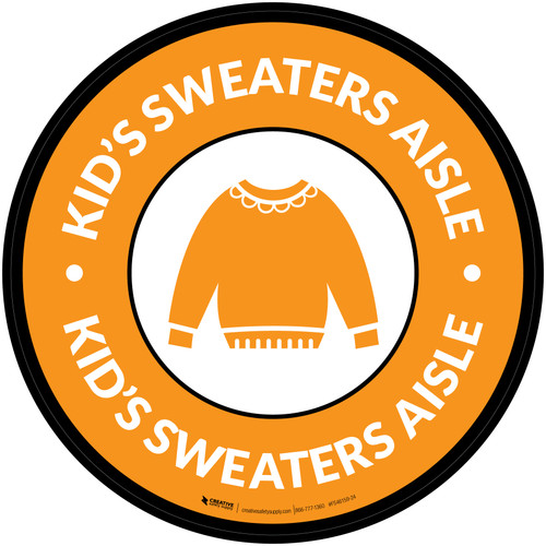 Kids Sweaters Aisle with Icon Circle - Floor Sign