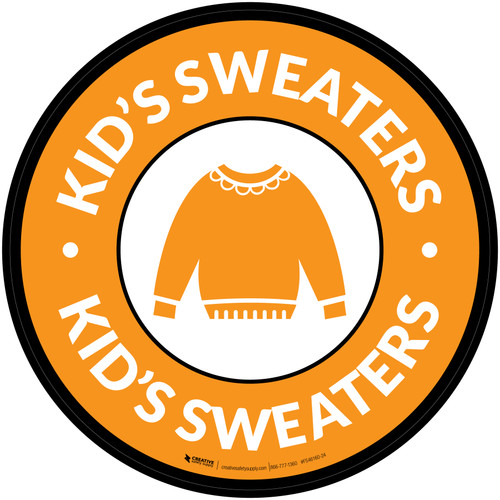 Kids Sweaters with Icon Circle - Floor Sign