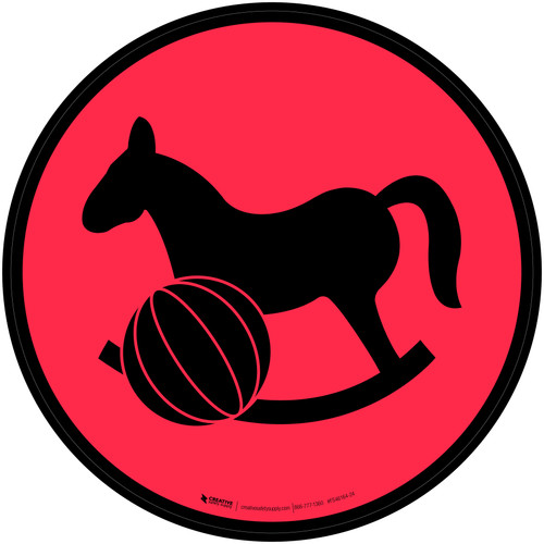 Kids Toys Icon Circle - Floor Sign