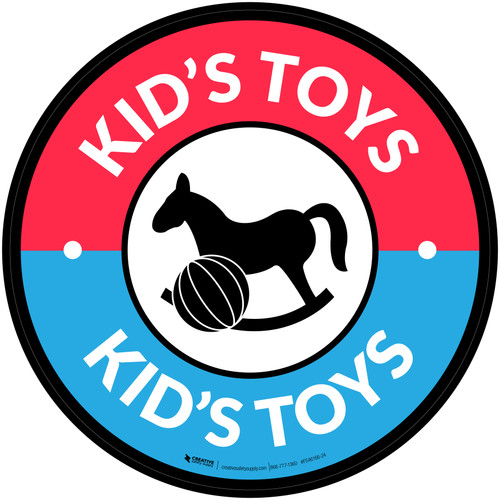Kids Toys with Icon Circle - Floor Sign