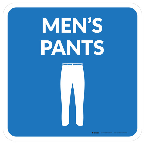 Mens Pants with Icon Square - Floor Sign