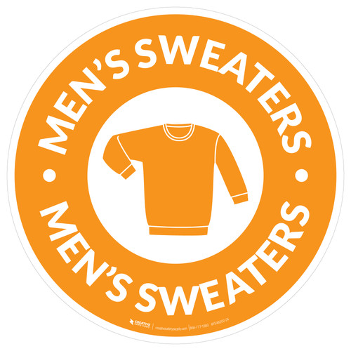 Mens Sweaters with Icon Circle - Floor Sign