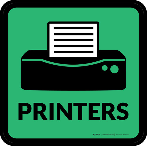Printers with Icon Square - Floor Sign