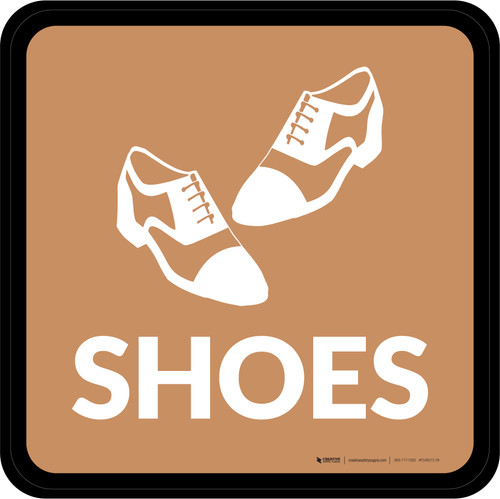 Shoes with Icon Square - Floor Sign