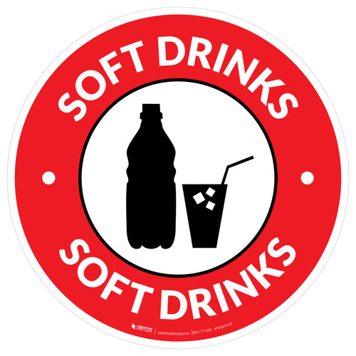 Soft Drinks with Icon Circle - Floor Sign