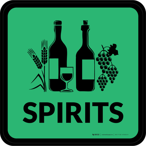 Spirits with Icon Square - Floor Sign