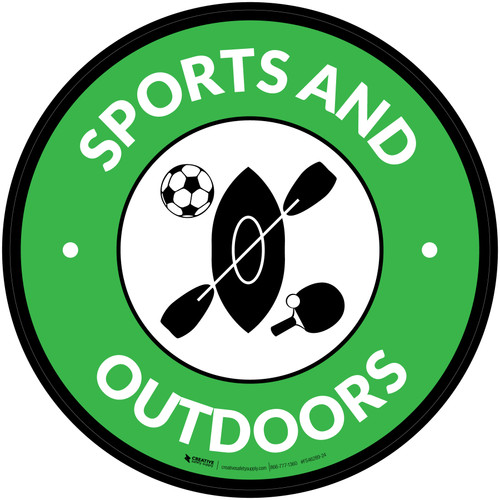 Sports and Outdoors with Icon Circle - Floor Sign