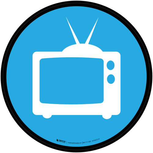 TVs Icon Circle - Floor Sign
