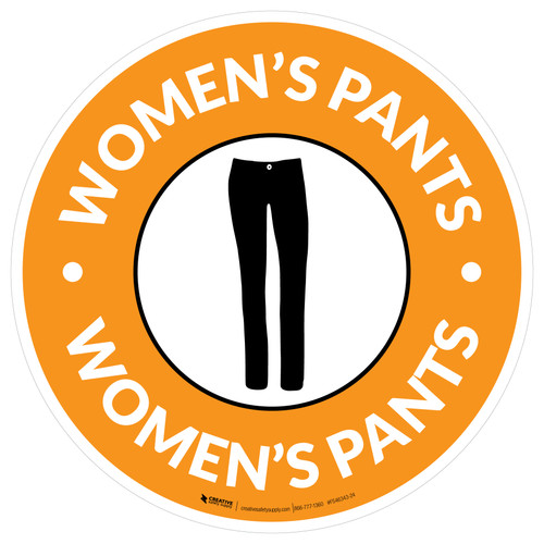 Womens Pants with Icon Circle - Floor Sign