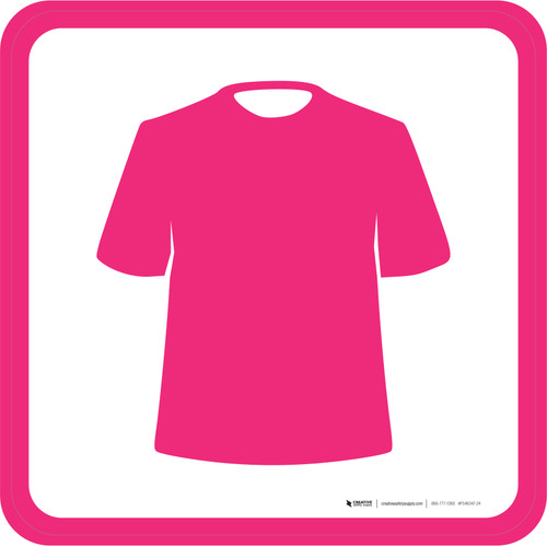 Womens Shirts Icon Square - Floor Sign