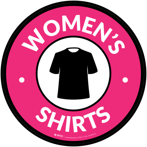 Womens Shirts with Icon Circle - Floor Sign