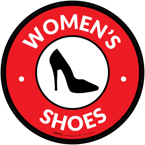 Womens Shoes with Icon Circle - Floor Sign
