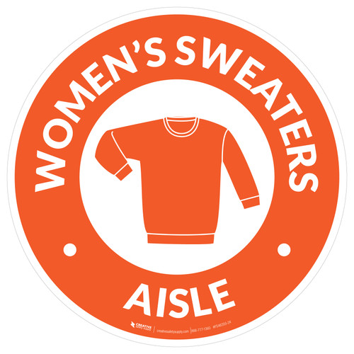 Womens Sweaters Aisle with Icon Circle - Floor Sign