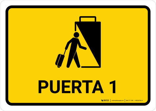 Gate 1 Yellow Spanish Landscape - Wall Sign