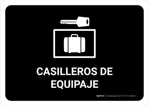 Luggage Lockers Black Spanish Landscape - Wall Sign