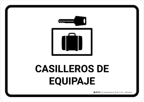 Luggage Lockers White Spanish Landscape - Wall Sign