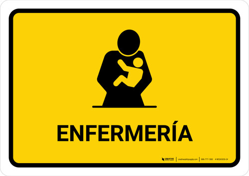 Nursing Room Yellow Spanish Landscape - Wall Sign