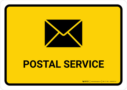 Postal Service Yellow Landscape - Wall Sign